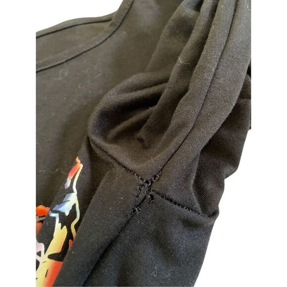 Skeleton Cropped Long Sleeve Shirt Grunge Punk Goth Gothic Emo Skull Rainbow Alt - Picture 5 of 11